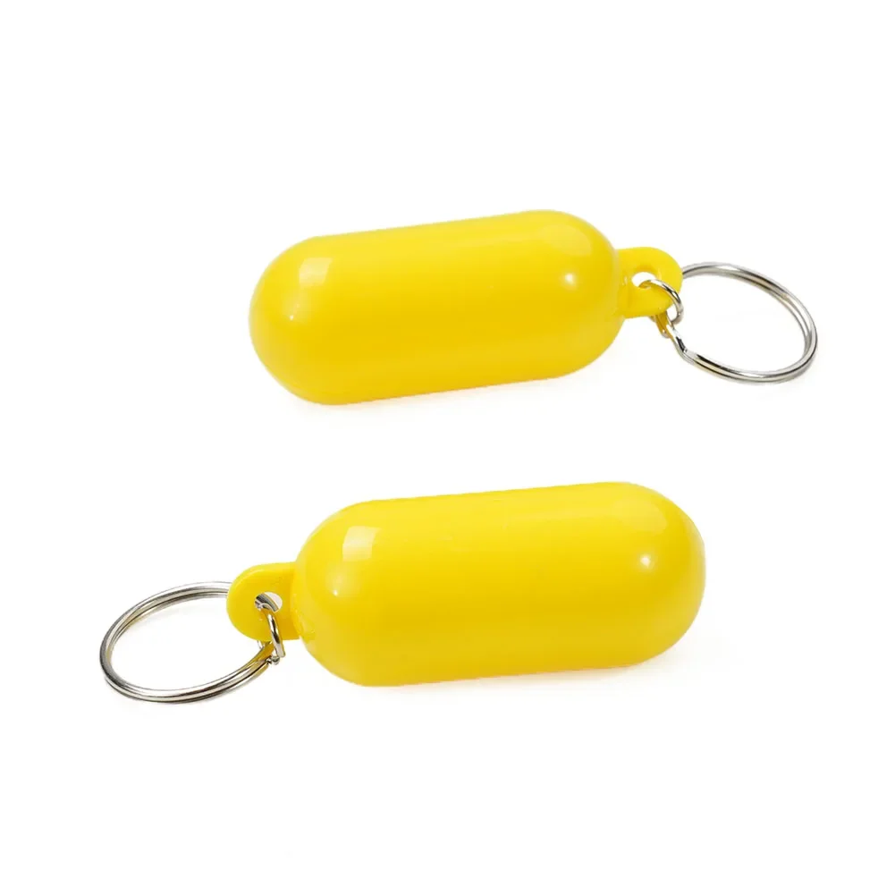 

New Practical Useful Buoyant Key Ring Floating Keychain Safety 2.5cm 2pcs Boating Float High Visibility Marine Water