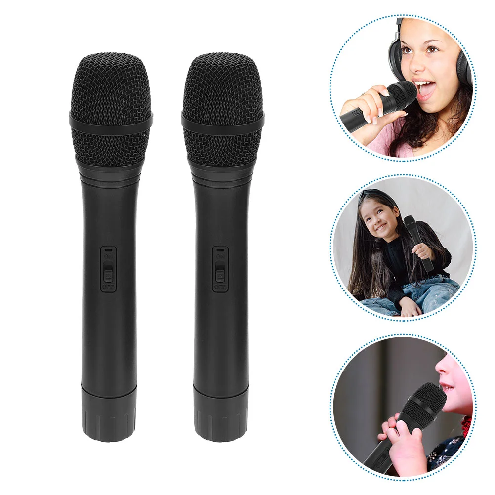 2 Pcs Simulation Microphone Kid Gifts Party Favor Toy Cosplay Toys Abs Child Toddler Playthings Prop