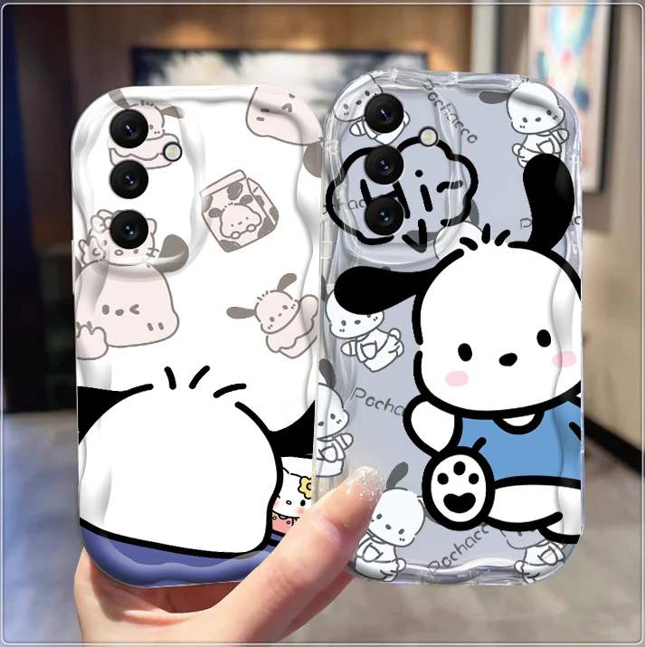 Melody Pacha Dog For Samsung A55 A54 A53 A52 A35 A34 A33 A32 A25 A24 A23 A22 A21S A15 A13 A14 5G Wave Oil Funda Phone Case