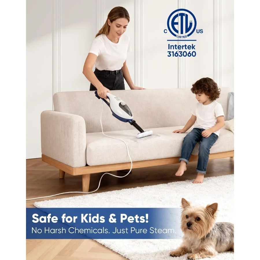 12 in 1 Handheld Steam Cleaner for Home Use with Powerful Steam Disinfection and Deep Cleaning Capability Ideal for Hardwood Fl