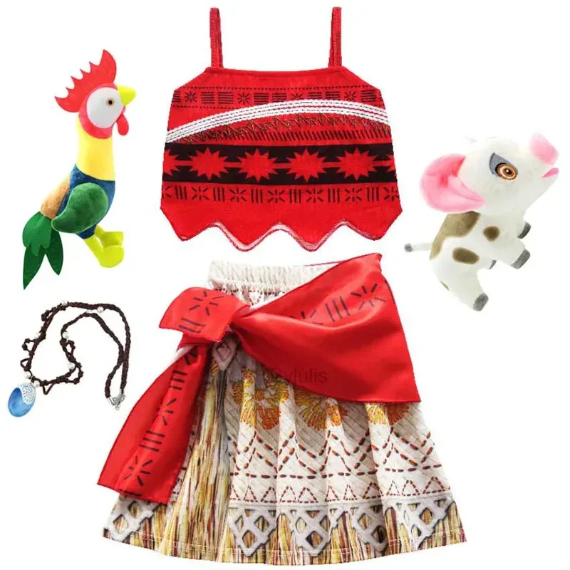 

2025 New Cosplay Baby Child Movie Moana Costume Toddler Little Girls Vaiana Moana Cosplay Kid Halloween Costume Christmas Birthd