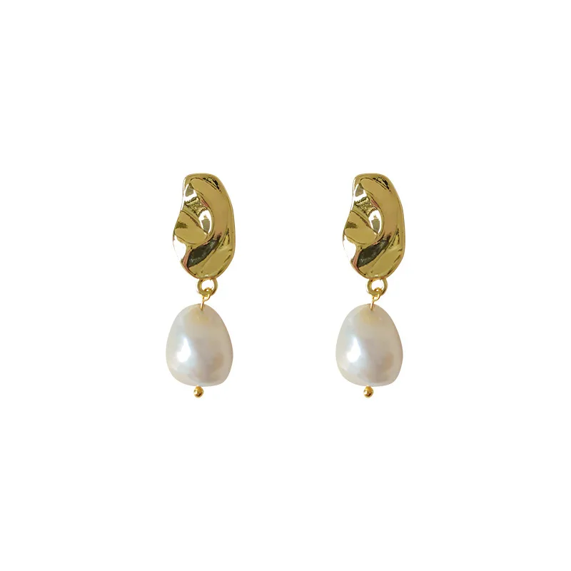 Neue Ankunft Trendy Wasser Tropfen 14K Gold Gefüllt Natürlichen Süßwasser Barocke Perle Weibliche Quasten Stud Ohrringe Schmuck Für Frauen – Detail 6