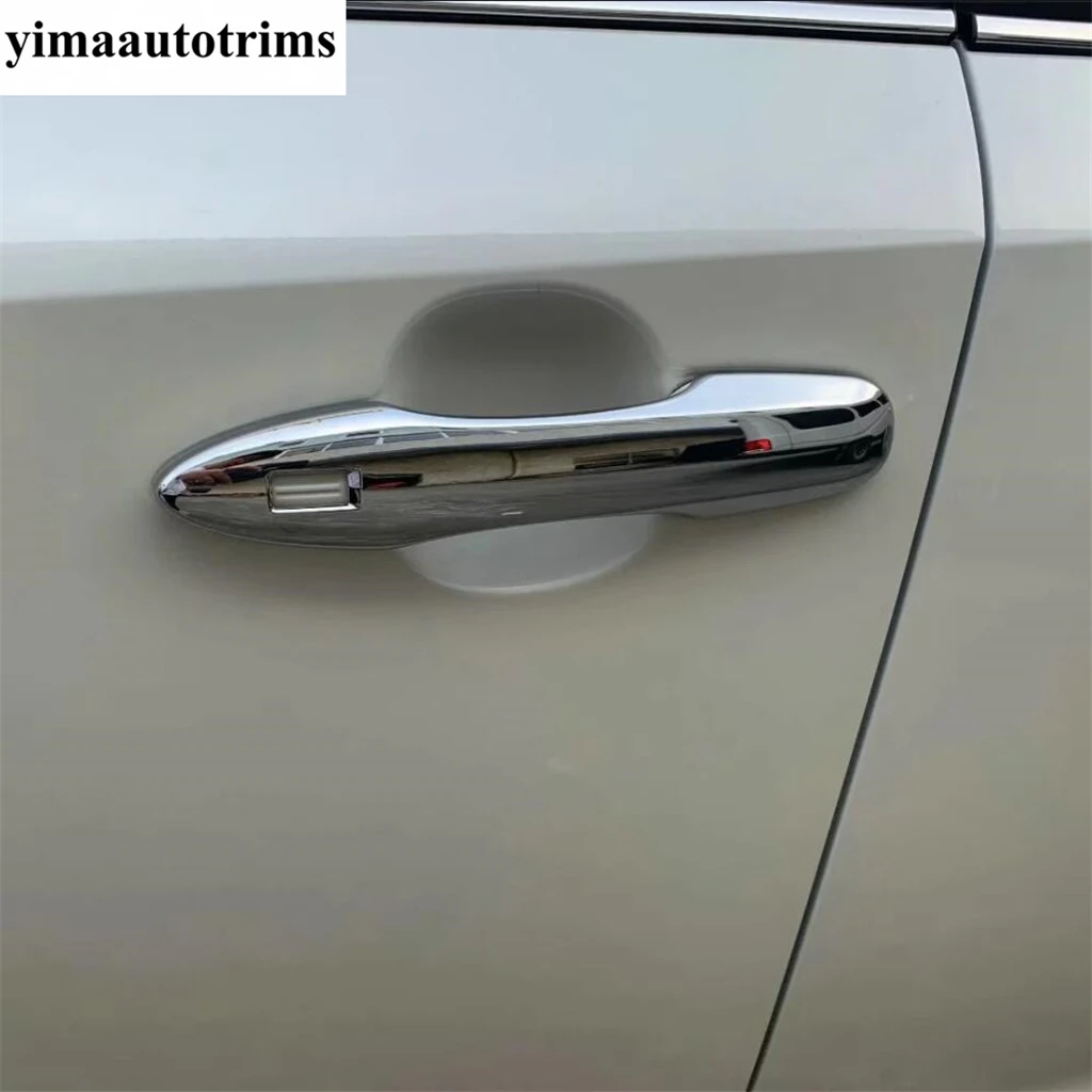 Car Side Door Handle Bowl Decoration Cover Trim For Toyota Yaris Cross 2020 - 2023 ABS Chrome / Carbon Fiber Look Accessories