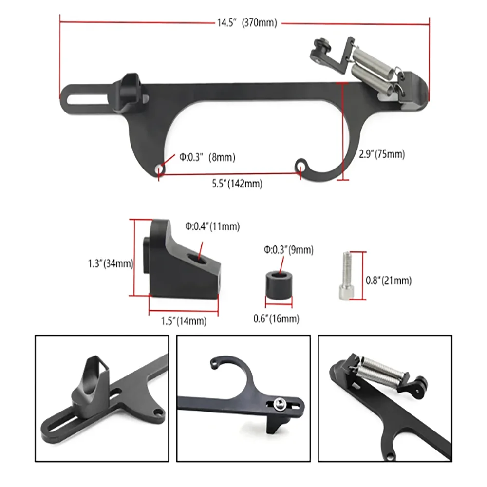 Racing Car Aluminum Engine Throttle Cable Bracket for 4150 4160 Series Carburetor 350 Black Red Silver Blue