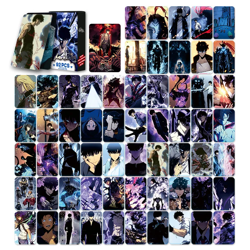 92 stks/set Anime Solo Leveling Kaarten LOMO Card Photocard Voor Fans Collection Gift