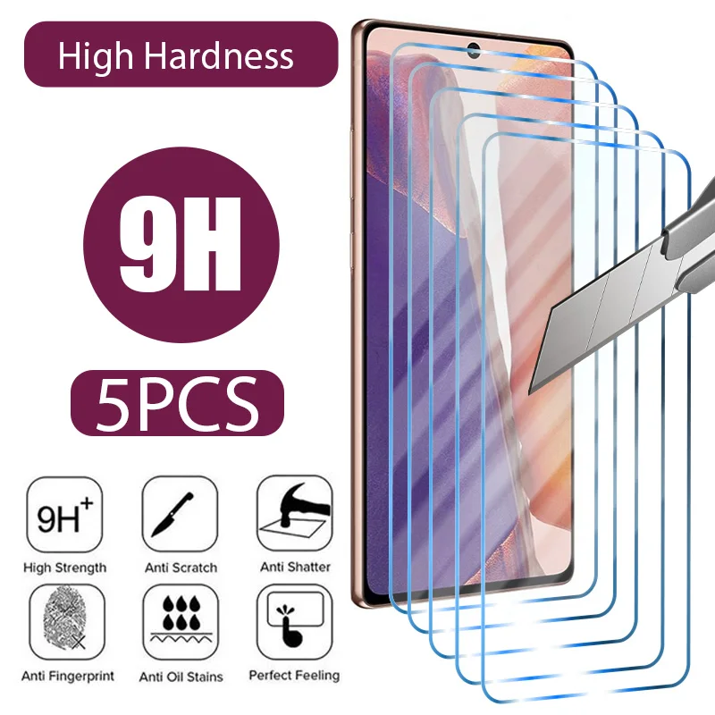 5PCS Tempered Glass For Redmi Note 12 11 10 9 8 Pro Plus 5G Screen Protector for Redmi 9A 9C 10C Note 11S 10S 9T 9S 8T Glass