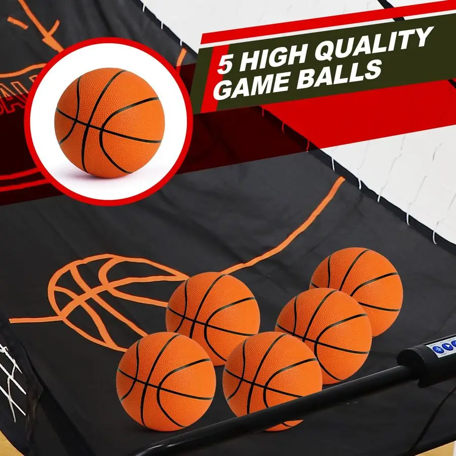 

Basketball Hoop Indoor, 2 Player Basketball Arcade Game Indoor with Scoring System, Arcade Games Machines for Home, Electronic B