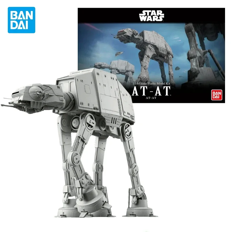 In Stock Original Bandai 1/144 Star Wars AT-AT All-terrain Armored Walker Assembly Anime Action Figure Model Toy Collection Gift