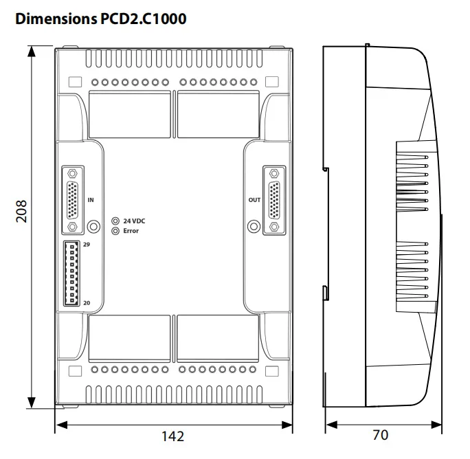 Halterung für SBC-Erweiterungsmodul PCD2.C1000