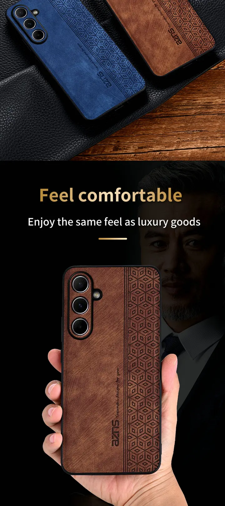 Für Samsung A57 A37 A27 A17 5G Panzer-Leder-Rückseitenhülle für Samsung Galaxy A57 Hülle A07 A 17 27 37 A08 A18 A16 A26 A36 A56 Cover – Detail 4