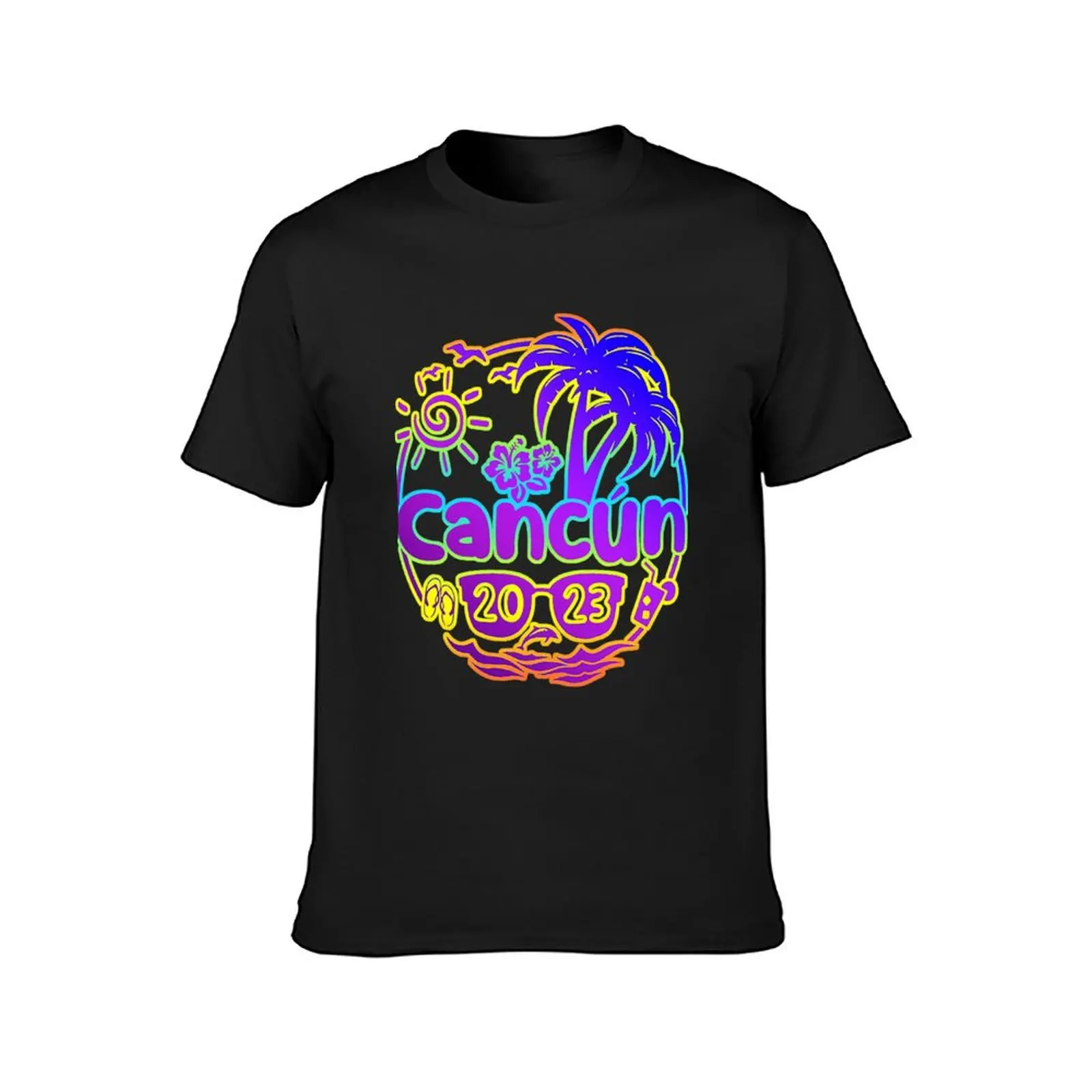 Cancun Mexico Summer Vacation Hawaii Beach Sunny T-Shirt graphics quick drying mens workout shirts