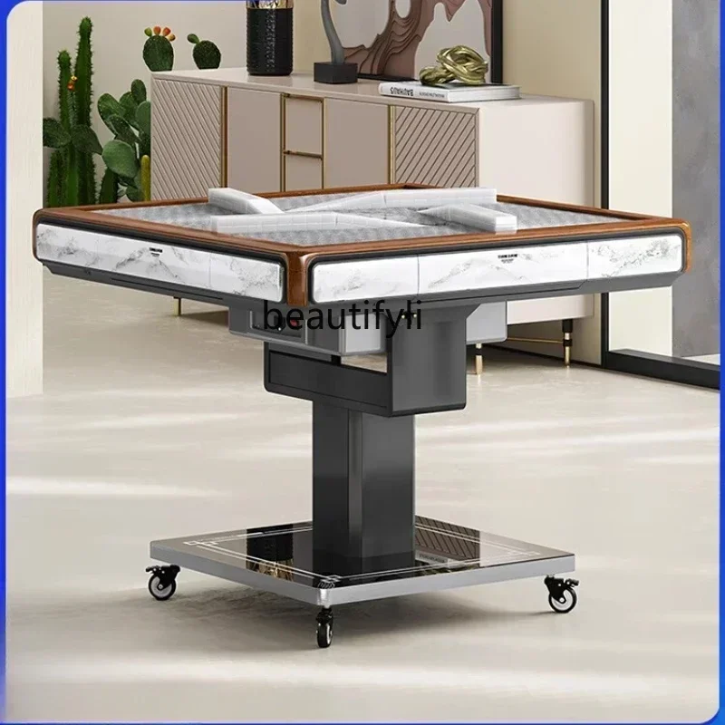 35Ultra-thin cyclone roller coaster mahjong machine dining table dual-purpose folding mahjong table
