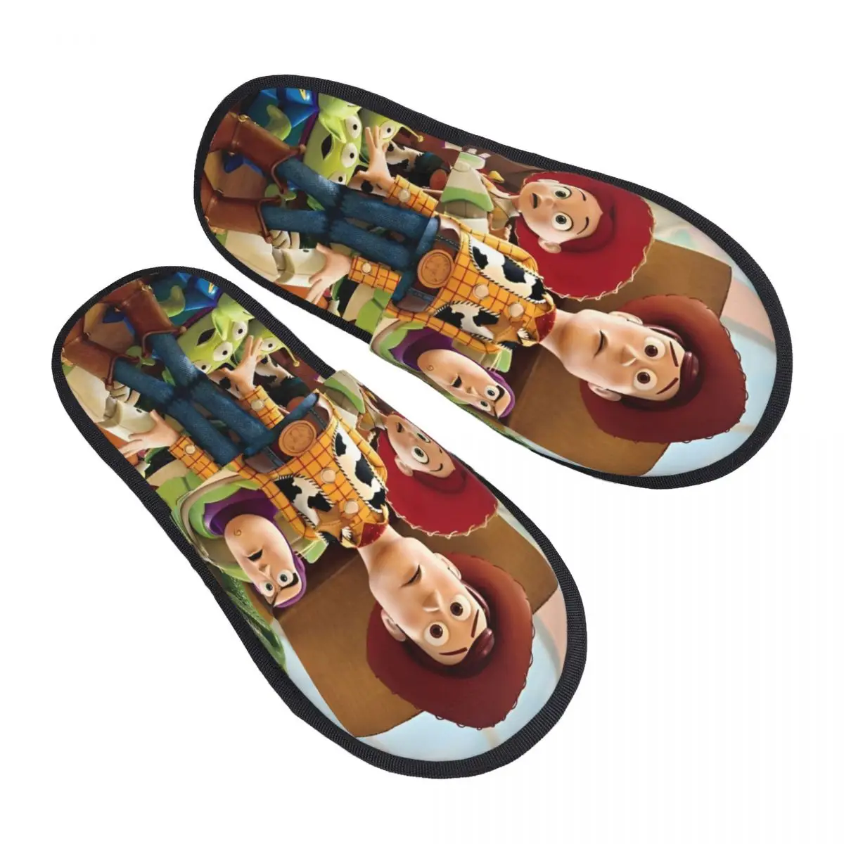 

Зимние тапочки «История игрушек» для гостиной, милые мультяшные мягкие домашние меховые тапочки, нескользящие шлепанцы