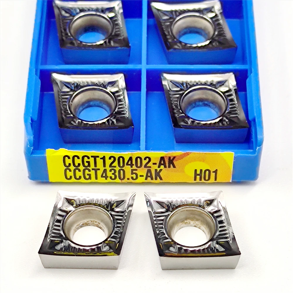 

CCGT120402 CCGT120404 CCGT120408 AK H01 Carbide Turning Inserts for Aluminum High Finish CNC Lathe Tool CCGT120402 120404 120408