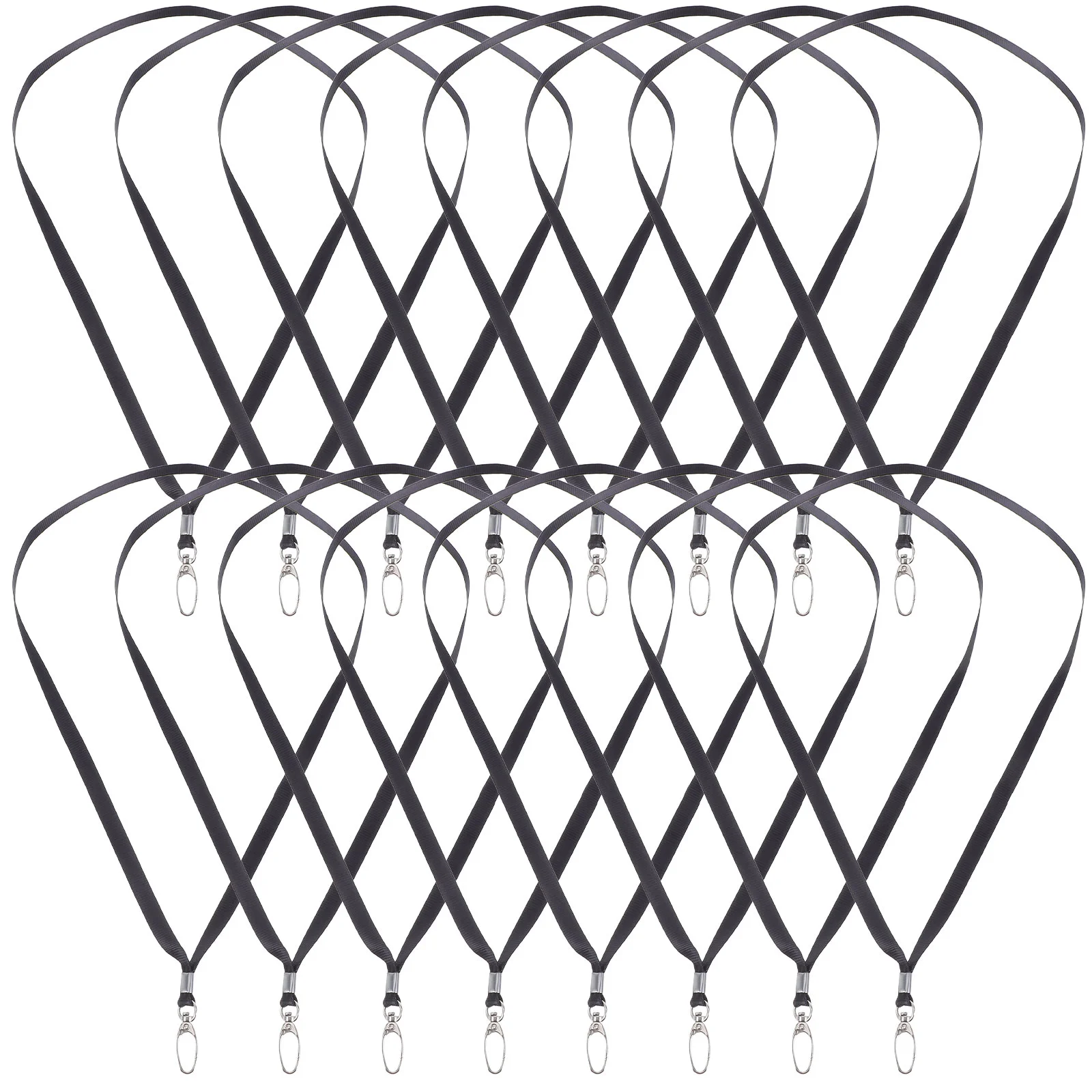 

50 Pcs Work Permit Rope Metal Id Badge Holder Lanyard for Badges Name Tag Lanyards with Clip