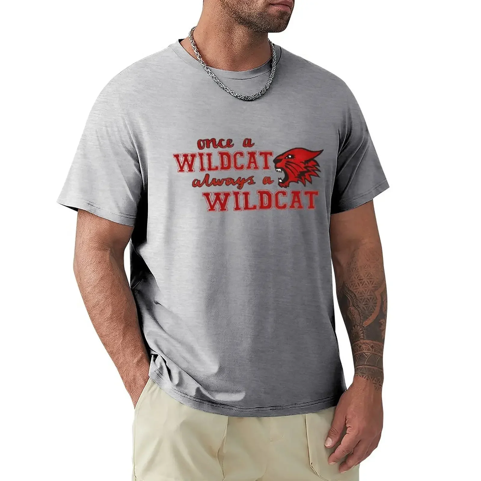 graphics vintage t shirts for men pack oversizeds anime mens workout shirts High School Musical Wildcats- Motto T men clothing