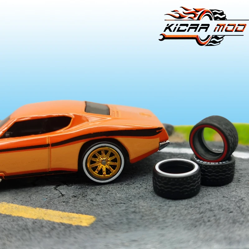 Резиновые шины для колес Kickcar 1/64, Запасные детали для детских игрушек 11 мм/13 мм (2 комплекта)