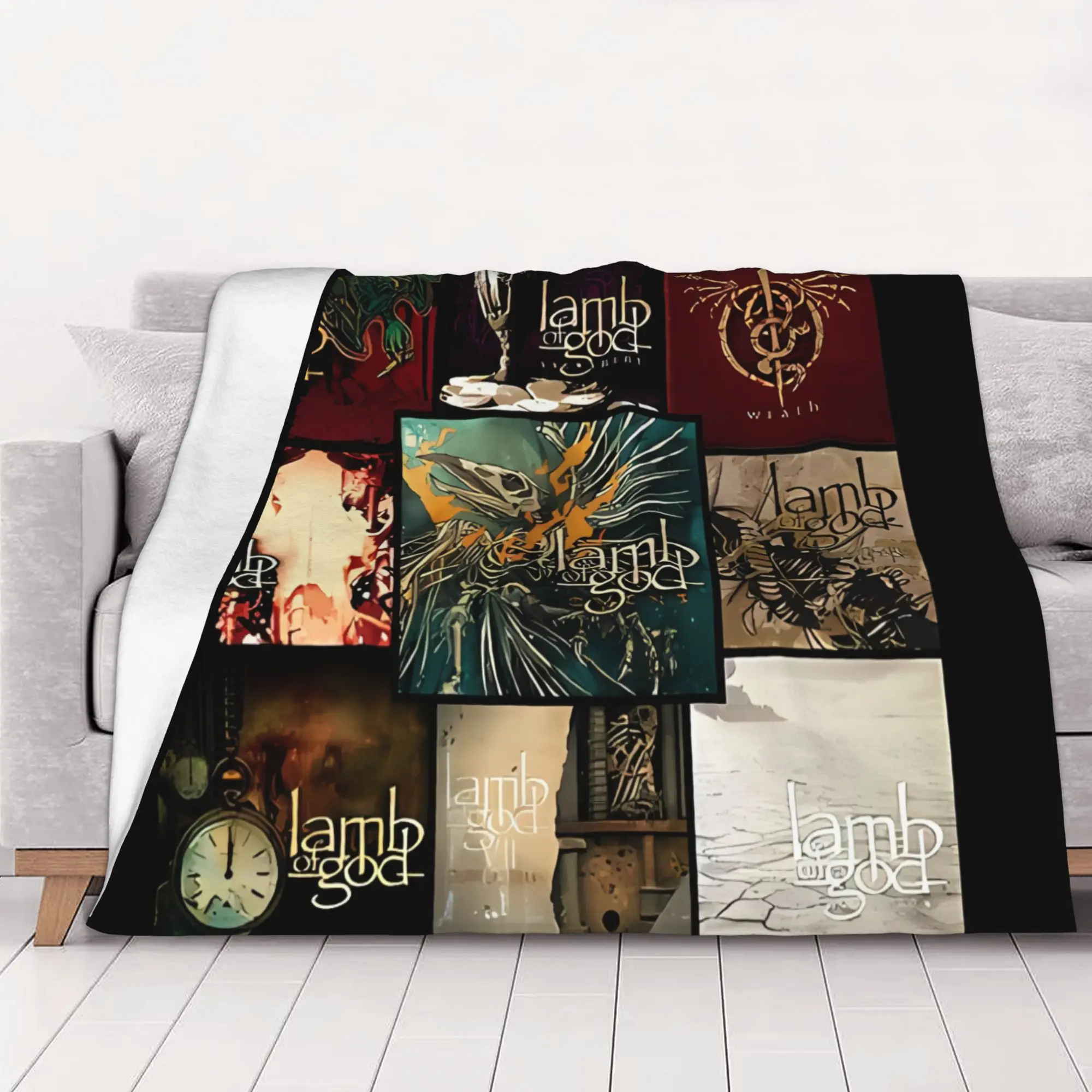 1PC home Cutecore Greatest Albums Lamb Of God Blanket Super Cosy Plush Home Living Room Sofa halloween
