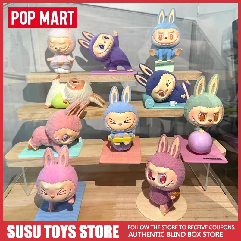 

POP MART LABUBU THE MONSTERS Lazy Yoga Series Genuine Blind Box Toys Kawaii Anime Action Figure Surprise Mystery Box Desktop Dec