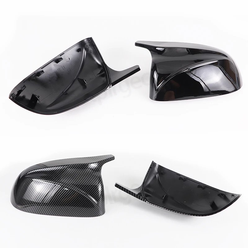 2Pcs Glossy Black carbon pattern Rear Side View Mirror Covers Shell Replacement For BMW X3 G01 ix3 X4 G02 X5 G05 X6 G06 X7 G07