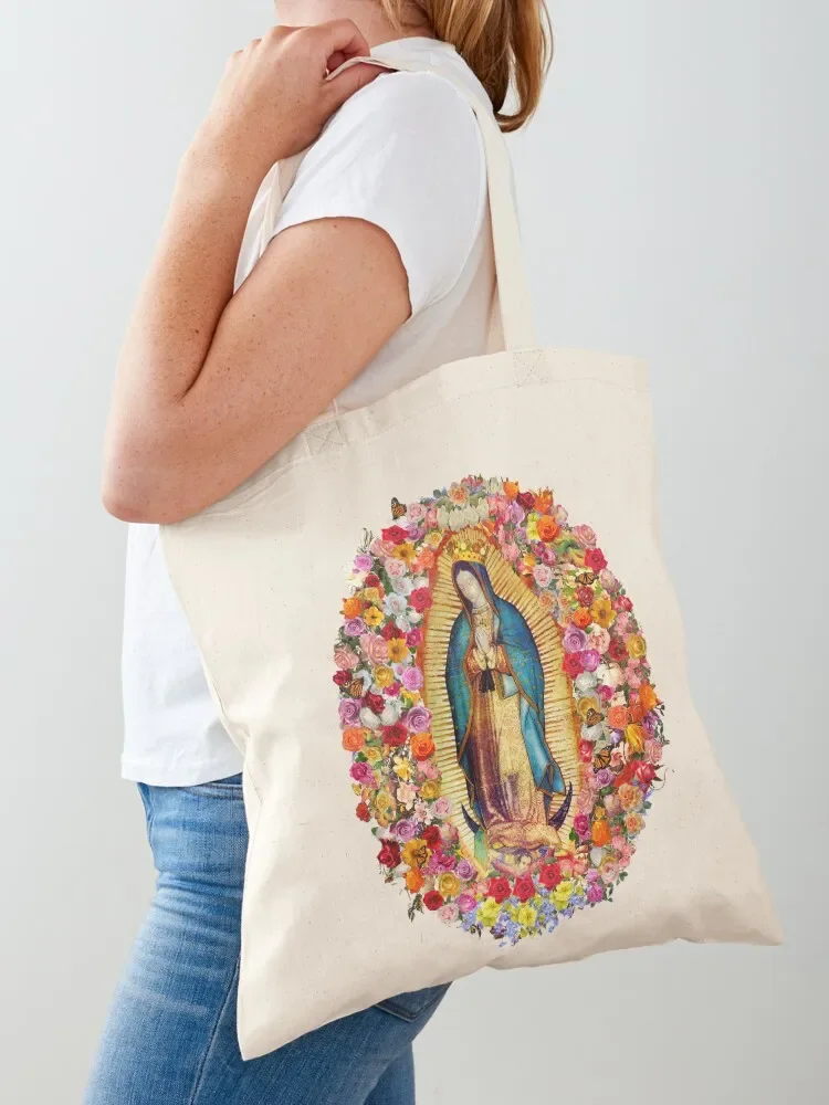 Our Lady of Guadalupe Mexican Virgin Mary Saint Mexico Catholic Mask Tote Bag sacs de shopping Gift bag Tote Bag