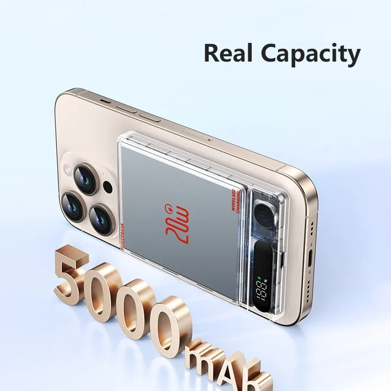 بنك الطاقة المغناطيسي لبطارية Magsafe Qi2 اللاسلكية الشحن السريع المحمولة الخارجية لبطارية iPhone Samsung Xiaomi الاحتياطية #3
