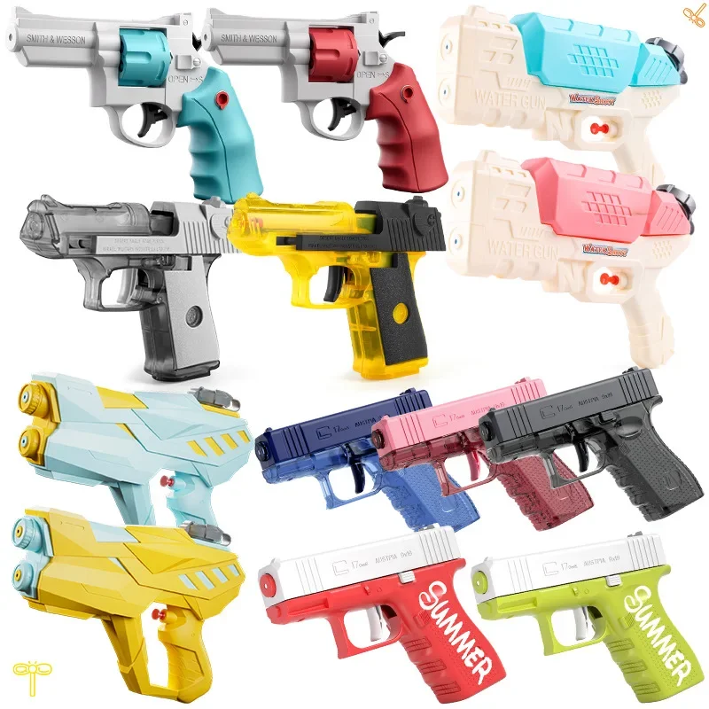 Hot Selling Water Gun for Children\'s Summer Outdoor Water Spray Gun Manual Continuous Firing Electric Beach Water Gun Toy