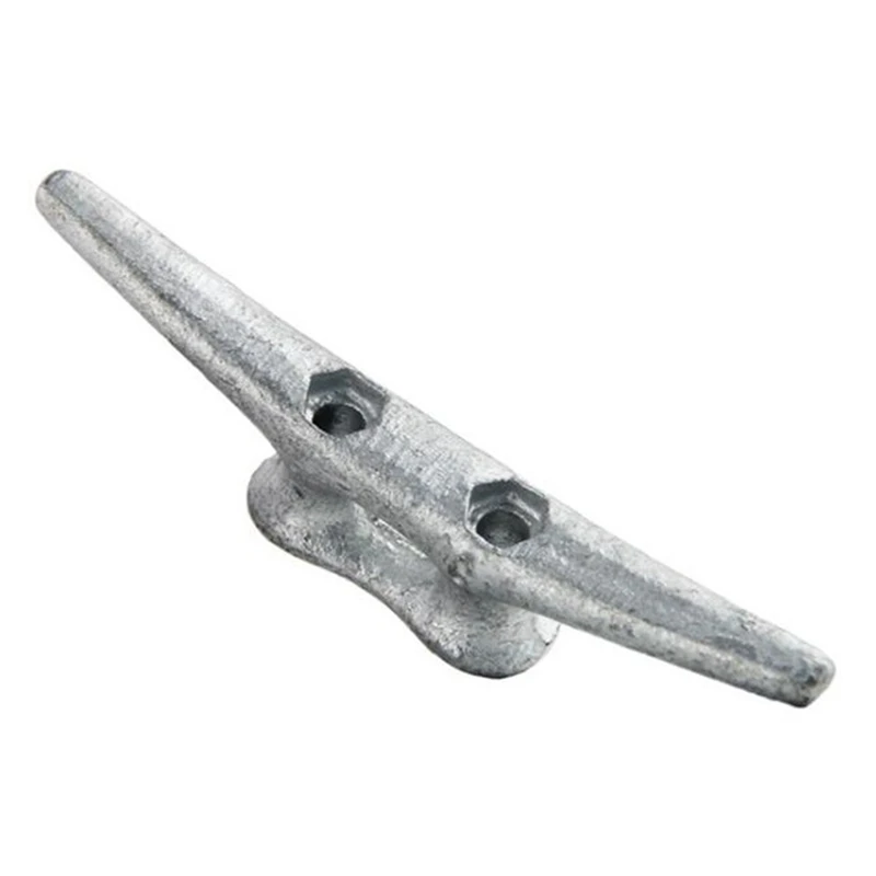 8 Inch Dock Cleat-Hot Dipped Galvanized Cast Iron Boat Cleats,Rope Cleat,Anchor Line Cleat-Perfect For Boat Docks