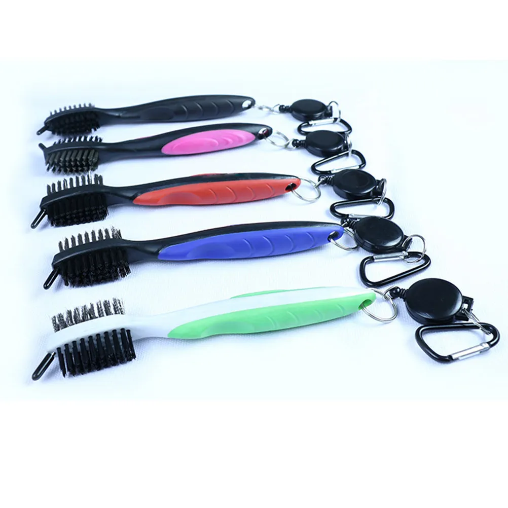 

High Performance Double-Sided Golf Club Cleaning Tool Premium Material with Comfort Grip for All Clubs Black Red