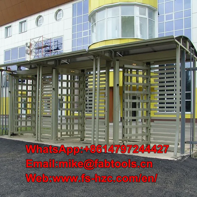 

Stainless Steel Revolving Door Anti-Tailgating Rfid Card Double Full Height Turnstile Gate Barrier Community Factory Prison