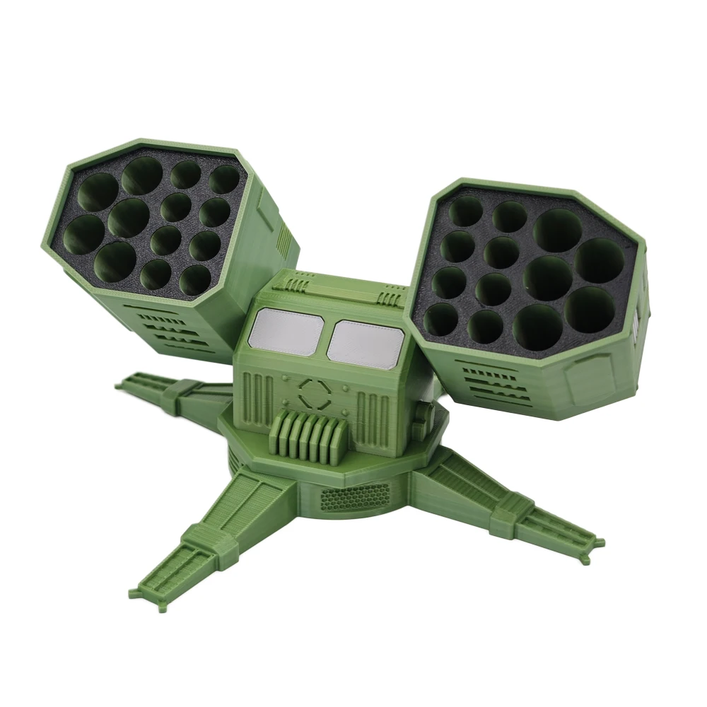 Rotatable Anti-Aircraft Missile Shape Multi Slots AA+AAA Batteries Container Case Battery Storage Box