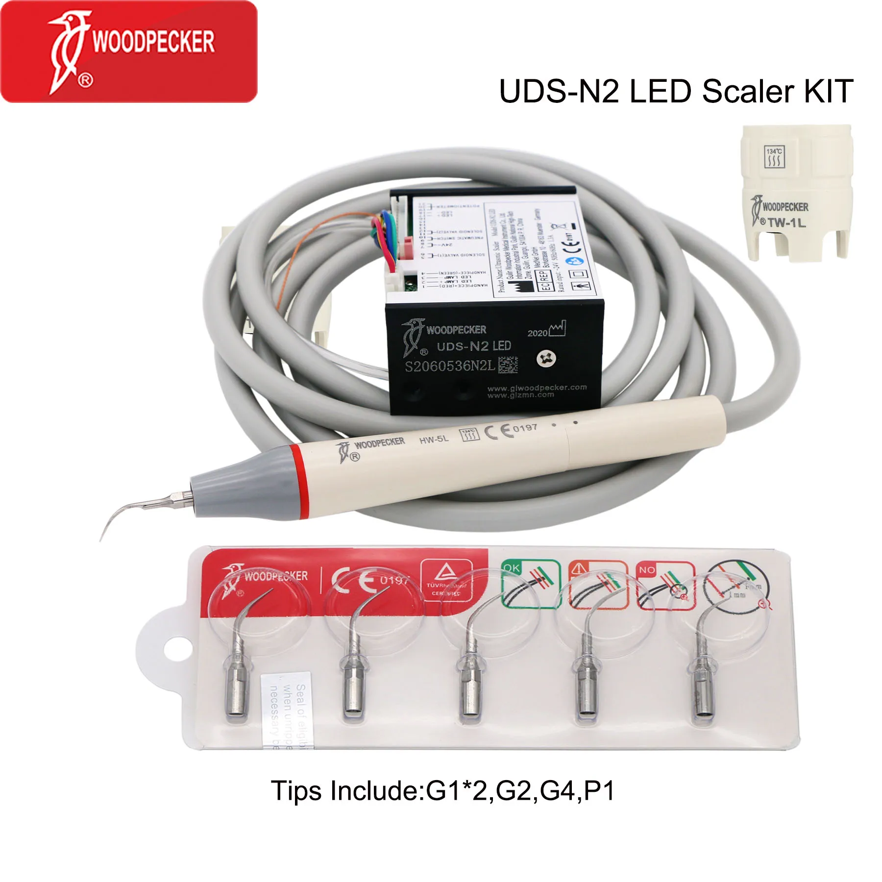 Woodpecker Scaler DTE Dental Ultrasonic Scaler Build In UDS LED N2/N3 V2/V3 Scaling Tips For Dentistry Teeth Cleaning Whitening