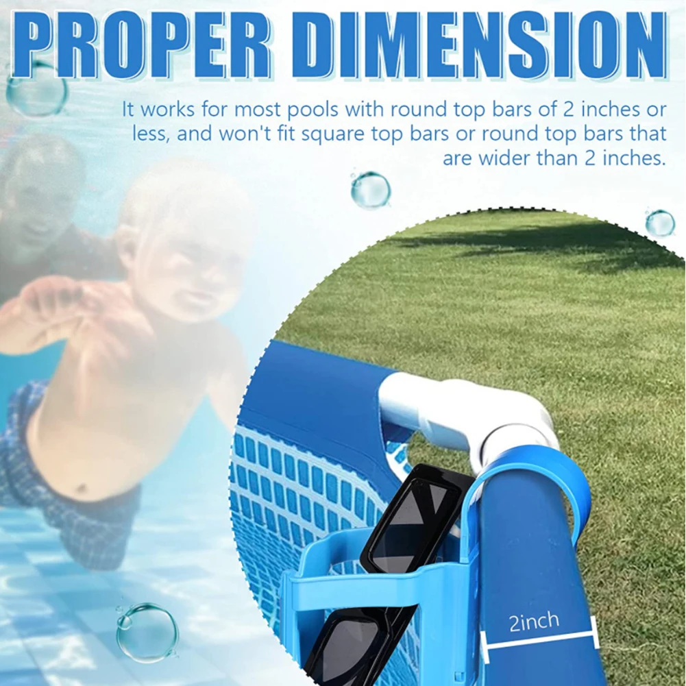 Pool Cup Holder for Above Ground Swimming Pool Pool Drink Holder No Spill Drink Holder Fits 2 Inch Or Less Poolside Top Bar