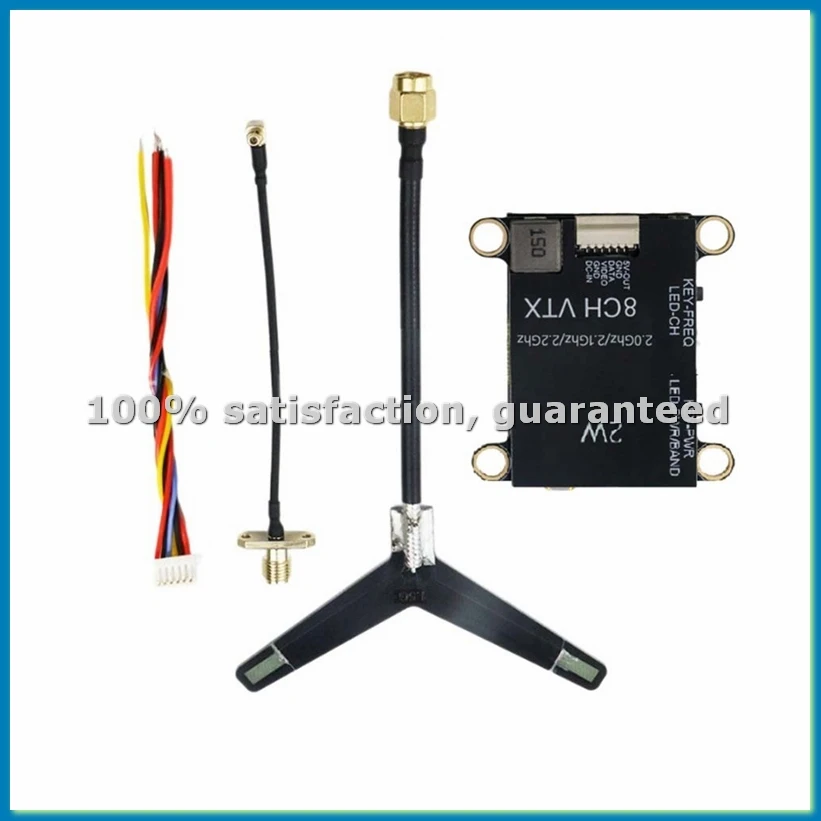 

2.0G 2.1G 2.2G 2W VTX 8CH High Power FPV Audio Video Transmitter NTSC/PAL for FPV Long Range RC Drone-A12I