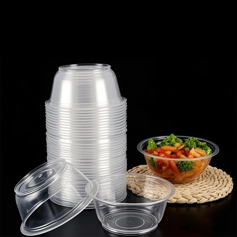Disposable Plastic Lunch Box Takeaway Food Grade Fast Food Rectangular Packaging Box with Lid Cutlery Included Meal Package