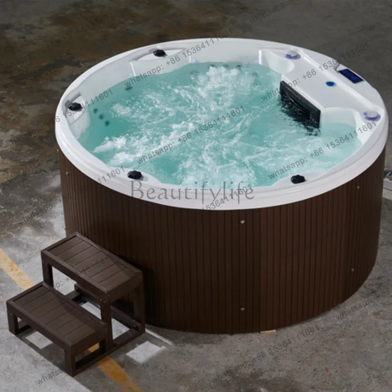 Big pool round massage large bathtub SPA pool homestay hotel constant temperature surf massage