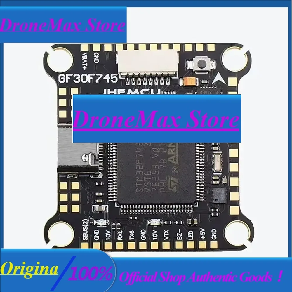 DroMaJHEMCU GF30F745-ICM Flight Controller Stack With 16MB Black Box & AM32 60A 4in1 ESC 30.5X30.5mm 3-6S For RC FPV Racing Dron