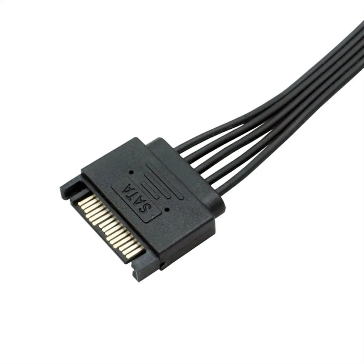 (A23G) 5-Wire SATA 15Pin Male to Female Power Extension Cable HDD SSD Supply for PC HDD SSD 18AWG 102cm