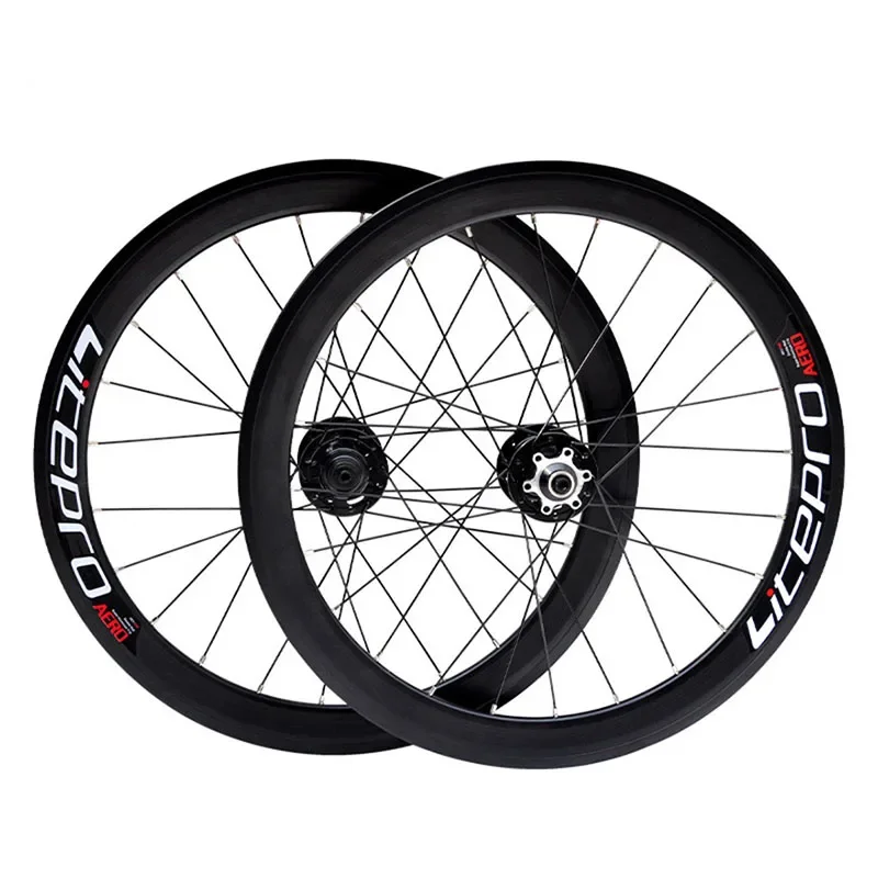 

Track Litepro 11 Speed Wheelset S42 AERO Folding Bike 20 Inch 406/451 Brake Bicycle Wheel Bearing Roue De Brouette Bike Part