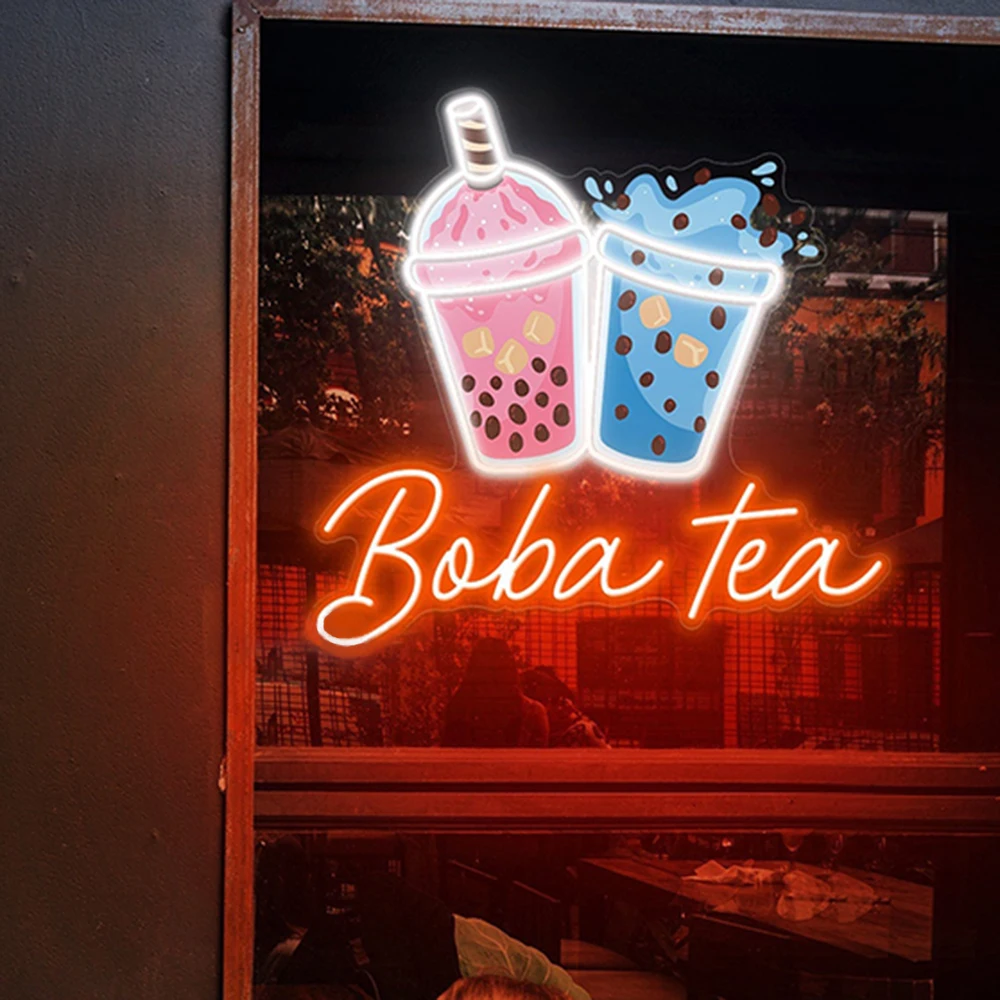 Bubble Tea Neon Sign for Sweet Coffee Storefront Wall Decor Boba Shop Led Light Signs Custom Bubble Tea Shop Boba Decoration