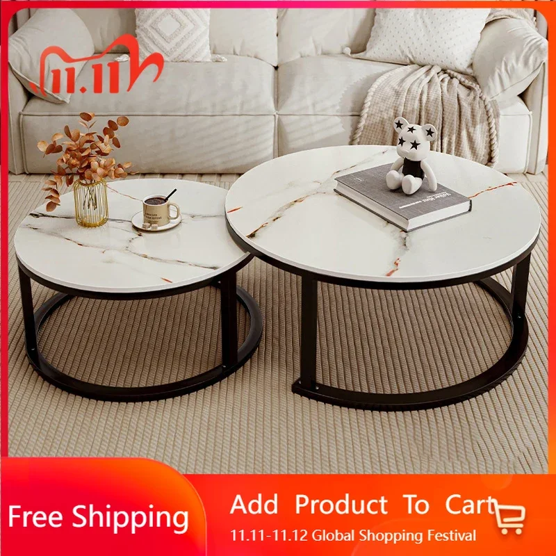 

Минималистичный журнальный столик с механизмом, простой эстетичный круглый приставной столик премиум-класса в скандинавском стиле, современный салон Mesa, вспомогательная мебель для заднего двора