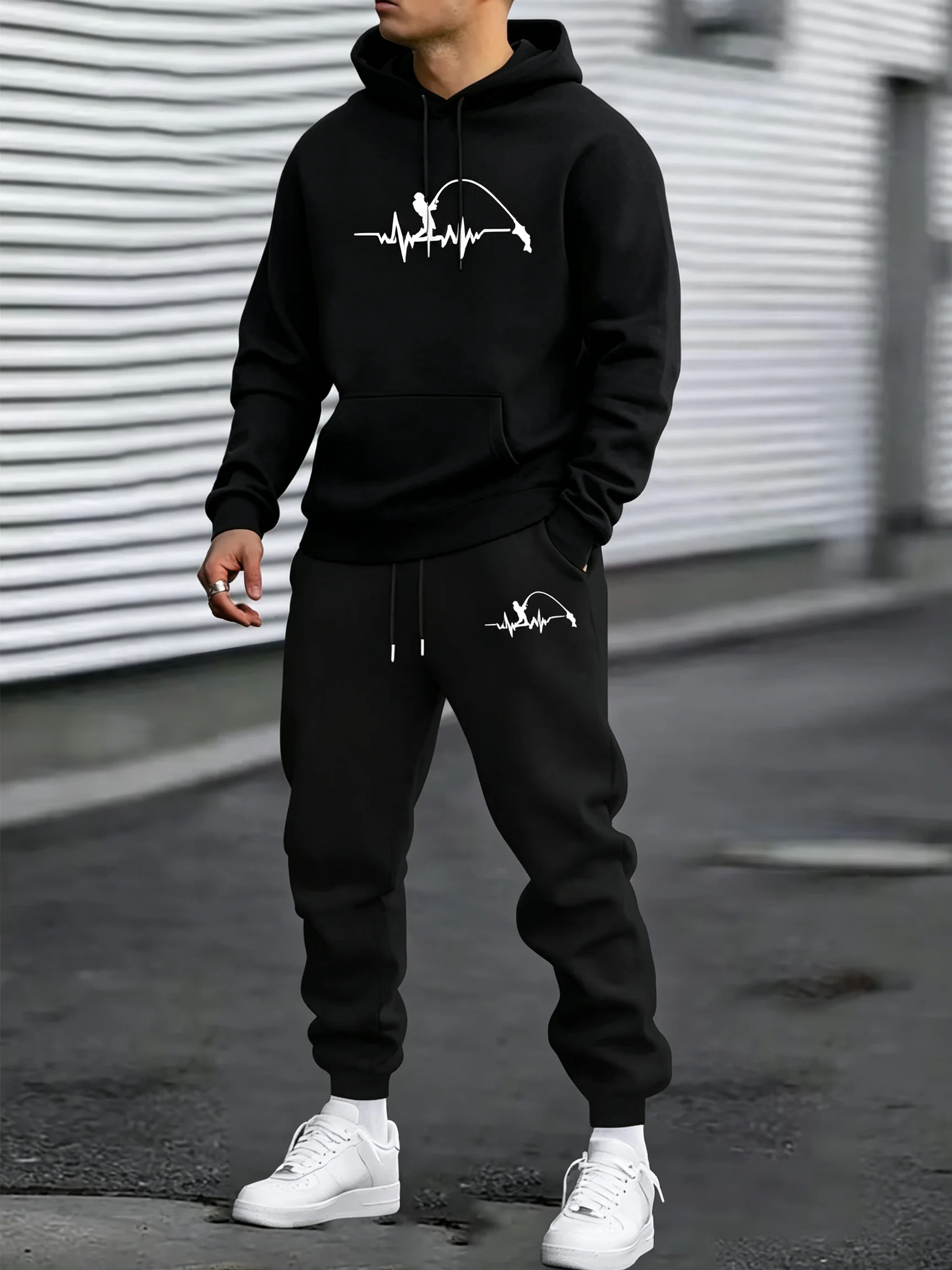 Fishing Hoodie - Men's casual sports outfit - Fishing-themed