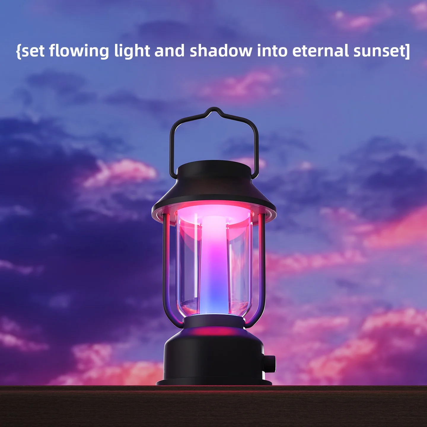 Speaker Bluetooth Sunset Glow Lampu Malam RGB, Lampu Meja & Camping Portabel dengan Pencahayaan Ambient, Dekorasi Nirkabel