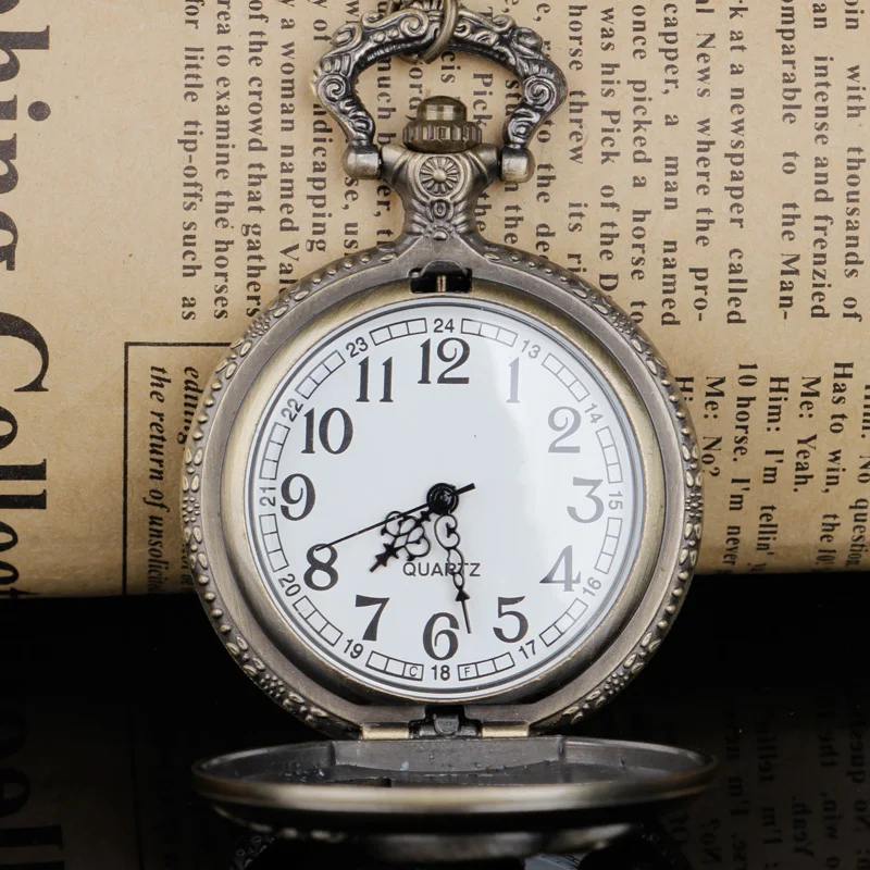 جوفاء الأفعى كوارتز ساعة الجيب قلادة فوب سلسلة Steampunk ساعة كوارتز خمر ساعة الجيب للرجال والنساء هدية