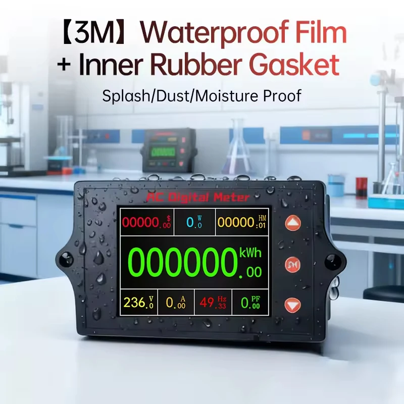 PZEM-030 AC220V100A 200A 300A 400A 500A Digital LCD Voltmeter Ampermeter Wattmeter Power Factor Energy Electricity with Split CT
