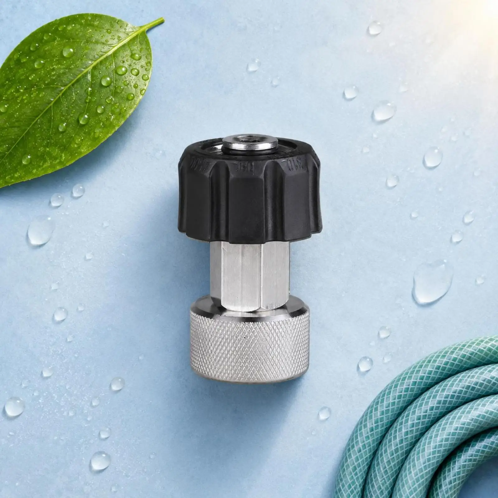 Stainless hose Adapter Knurled Grip Push-to-Connect Hose Fitting Hexagonal Flats
