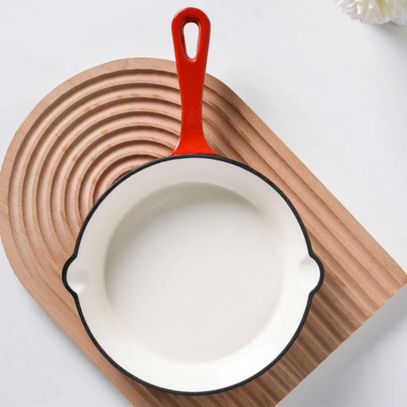 مقلاة غير لاصقة من الحديد الزهر، مناسبة للاستخدام المنزلي وفطائر البيض وشرائح اللحم والطباخ التعريفي وموقد الغاز. #2