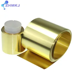 Brass Foil Shim Sheet Thickness 0.01/0.02/0.03/0.04/0.05/0.06/0.08/0.1/0.2/0.3/0.4/0.5/0.6mm H62 Brass Strip Width 10mm~300mm
