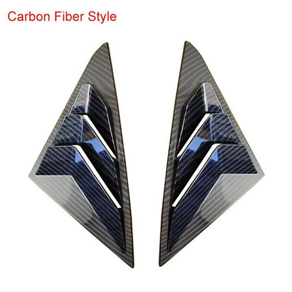 2Pcs Car Carbon Fiber Side Glass Louver Shutter Cover Exterior Parts Chromium Styling For Hyundai Sonata 2011 2012 2013 2014