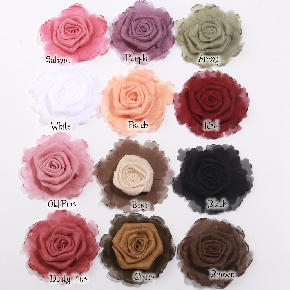 6.5cm Fabric Rose Flower for Brooch Handmade Retro Dry Rose for Hair Clip DIY Crafts Headwear Decoration Clothing Accessories